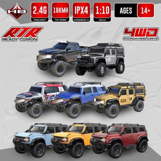 Toys- Rc Car Hb Zp10 Zp1005 Zp1007 Zp1009 R1001 R10 R1003 New Adventure Offroad 1/10 Brushed 4Wd Rtr