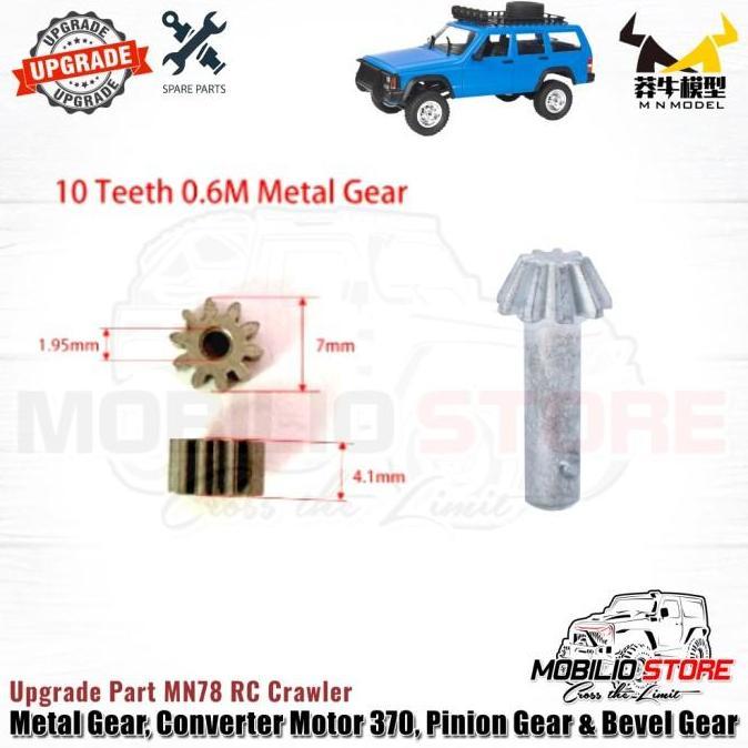 Toys- Upgrade Part Mn78 Metal Gear Converter 370 Pinion & Bevel Gear Mn 78