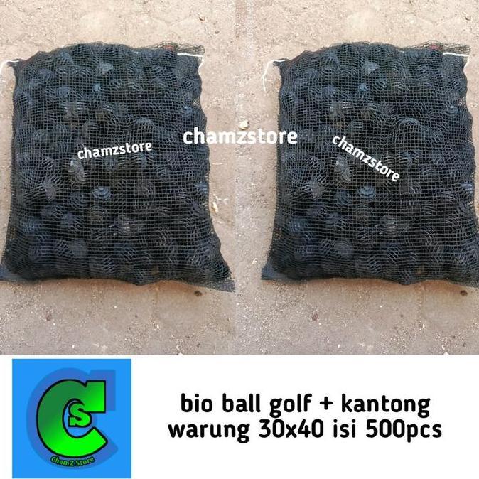 bio ball bioball media filter + kantong waring isi 500pcs / bioball media filter aquarium / bioball 