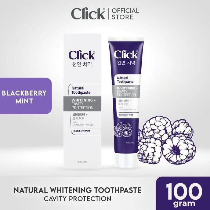 Click Natural Toothpaste Whitening + Cavity Protection