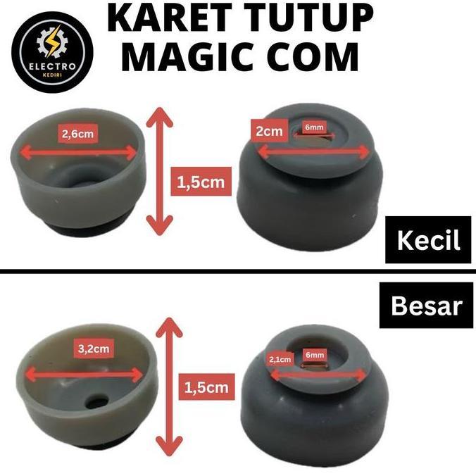 ___] Karet tutup magic com (bagian tengah tutup) Kecil dan Besar UNIVERSAL