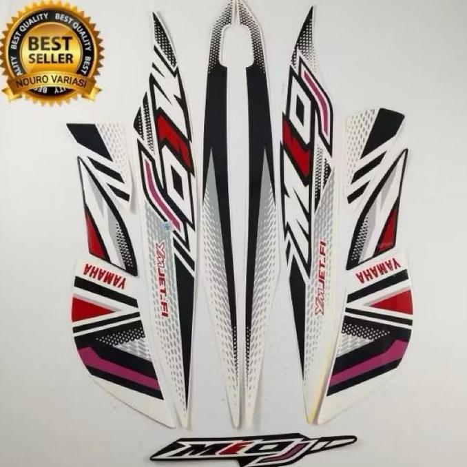Stiker Striping List Body Full Set Motor Yamaha Mio J 2012 Putih