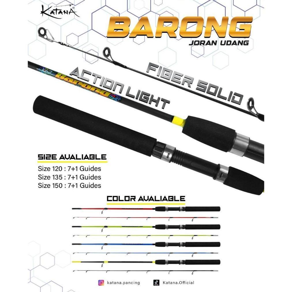 Joran Fiber Solid Pancing Udang Katana BARONG (Kuat dan Lentur)