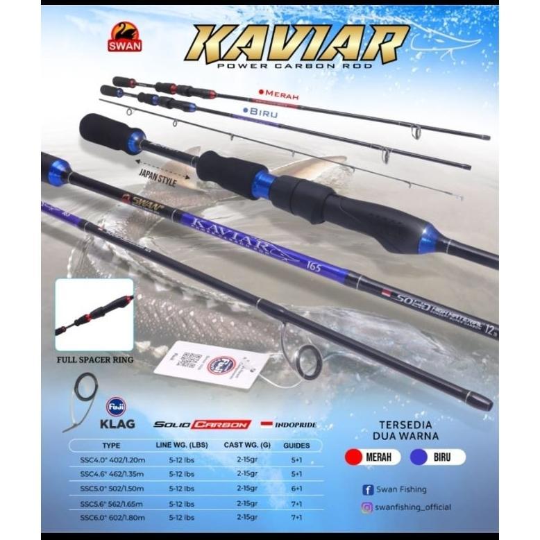 joran swan kaviar solid carbon 120 135 150 165 180 joran pancing carbon kuat