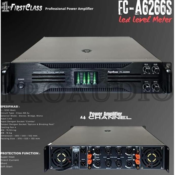 POWER AMPLI FIRST CLASS FC A6266S/ FCA6266S / FCA 6266 S / FC A 6266S / FC A 6266 S (SOFT START) 4 C