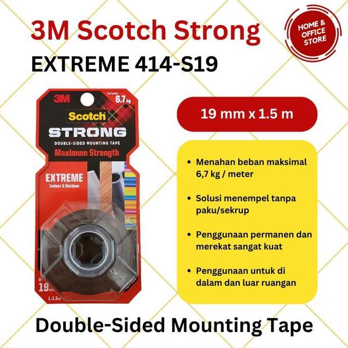 Glue- 3M Scotch Vhb Strong Double Tape Extreme / Outdoor Mounting Tape