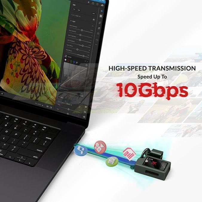 New- Netyou- Kyo Mini X 10Gbps Portable Ssd Enclosure With Active Cooling Fan M. Nvme 30 For Iphone 