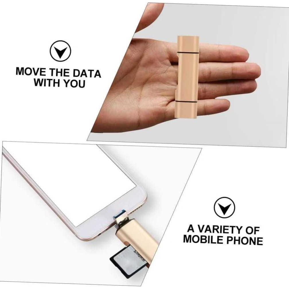 CR-25 OTG 3 in 1 Card Reader Multifungsi CR25 USB Tipe-C/USB/Micro-USB/Tf Pembaca Kartu Memori OTG C