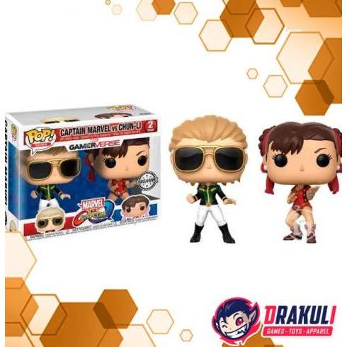 HOT SALE FUNKO POP MARVEL VS. CAPCOMCAPTAIN MARVEL VS. CHUN-LI 2 PACK 2PVER TERMURAH