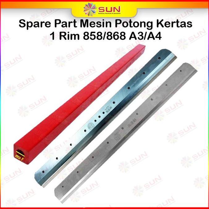 Spare Part Mesin Potong Kertas 1 rim 858 / 868 A3 dan A4 - Blade / Pisau, Alas Potong / Cutting Stic