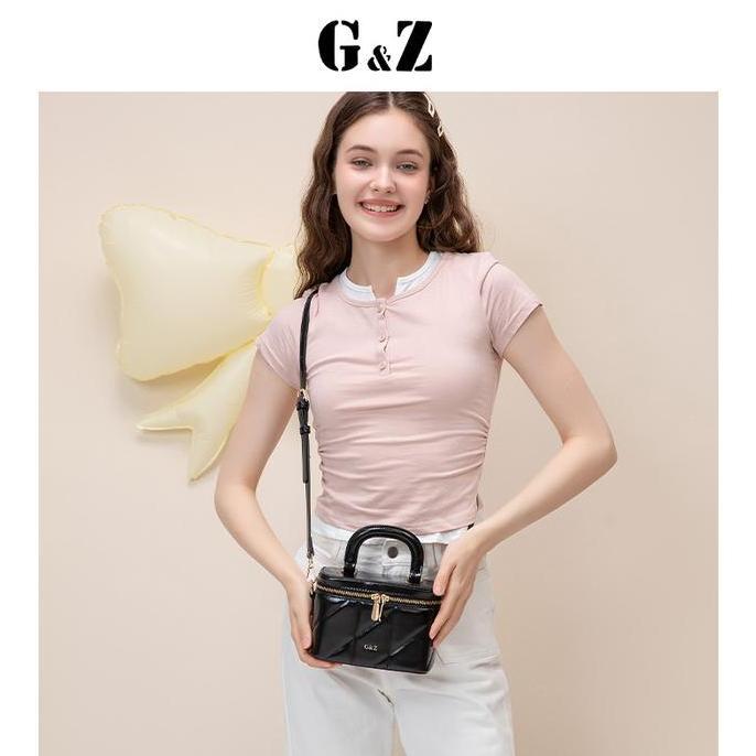 G&Z Izabel Tas Vanity Wanita Kulit PU 3 in 1 Fashion 2025 - Tas JInjing Selempang Bahu Premium Putih