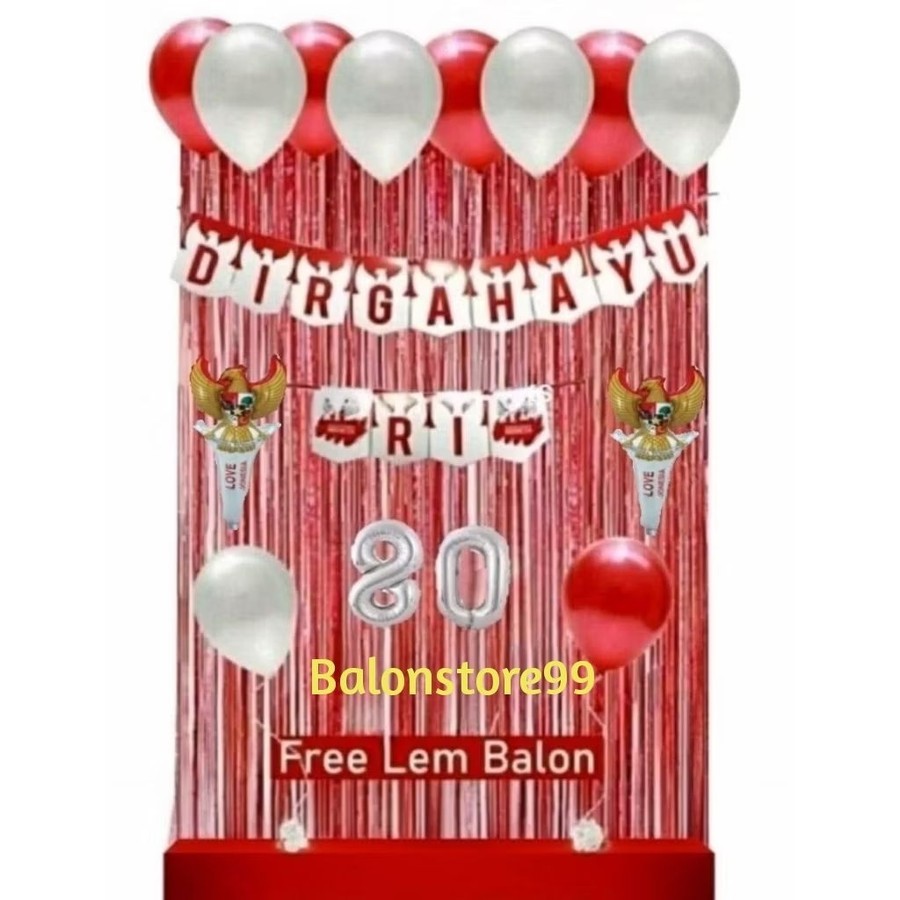 Paket Dekor 17 Agustus / Dekorasi Simple Dirgahayu RI