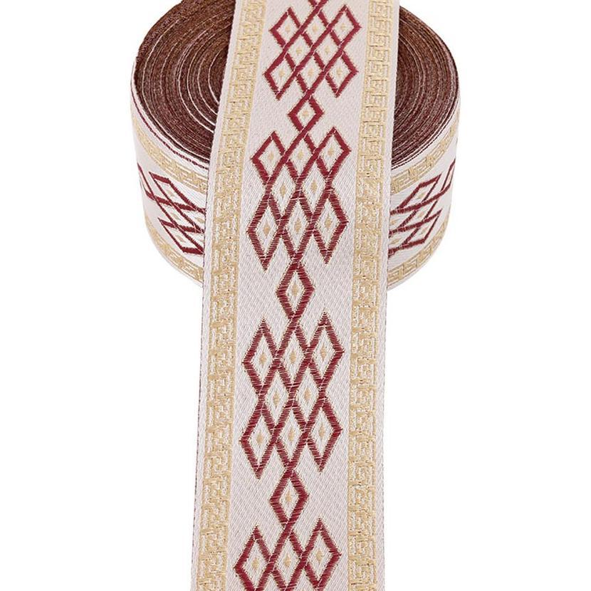 5M Pita Kain DIY Pita Renda Batik Motif Bahan Kain Lebar 6cm Webbing Motif Roll Renda India Renda Pi
