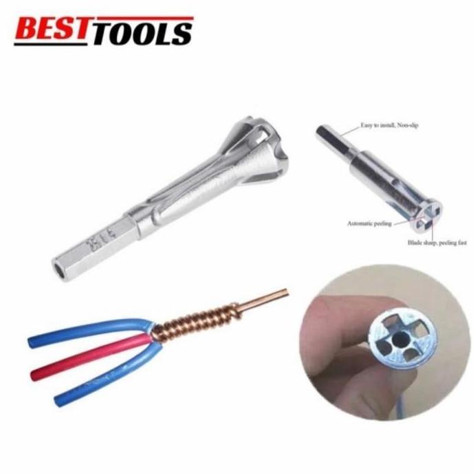 Alat Penyambung Lilit Kabel Listrik Drill Conector Pemutar Kabel Kawat