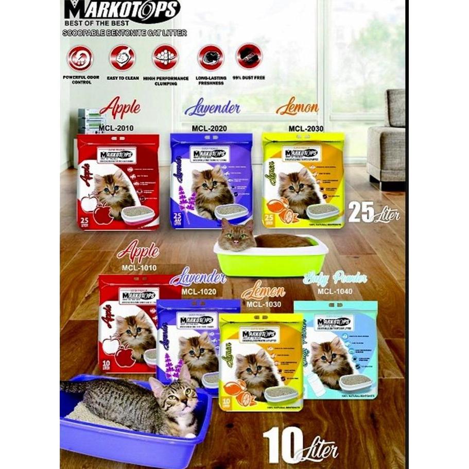 PASIR MARKOTOP 25 LITER / PASIR GUMPAL WANGI KUCING / PASIR KUCING