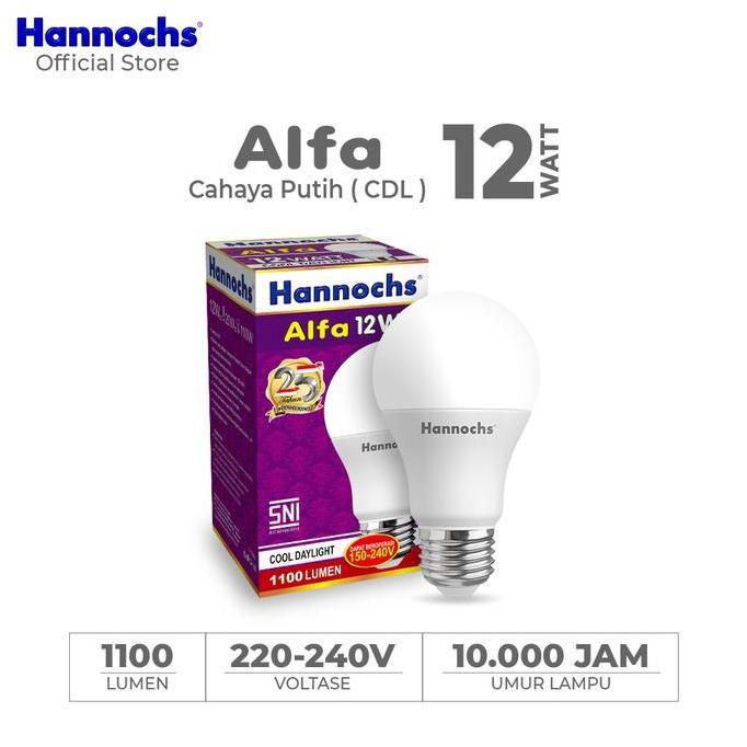 Hannochs Lampu LED Alfa 12 Watt Paket 4 Pcs