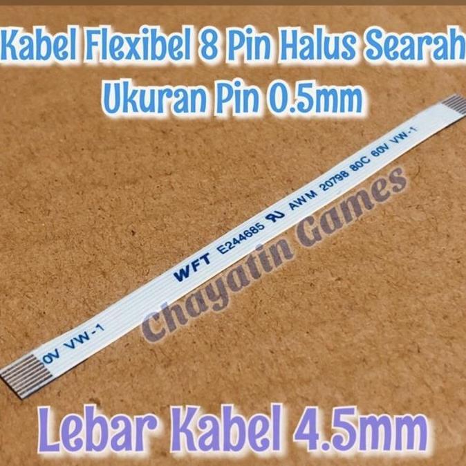 DR335 - Kabel Flexibel 8 Pin Halus Searah Panjang 8cm - Ukuran Pin 0.5mm