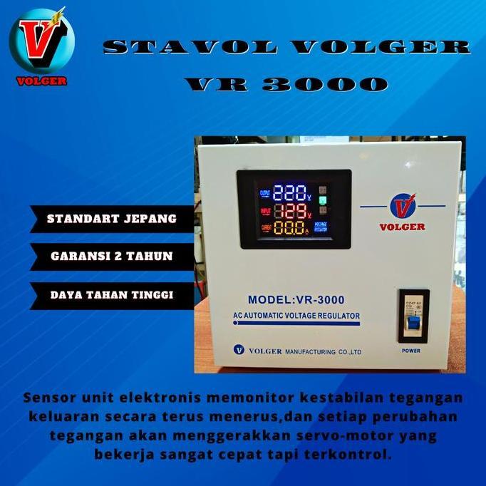 Stavolt VOLGER VR 3000 - Stabilizer Listrik VOLGER 3000 watt