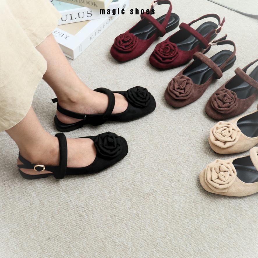 official cheung kuedz || queency || valerie sepatu flat bunga tali nyaman import