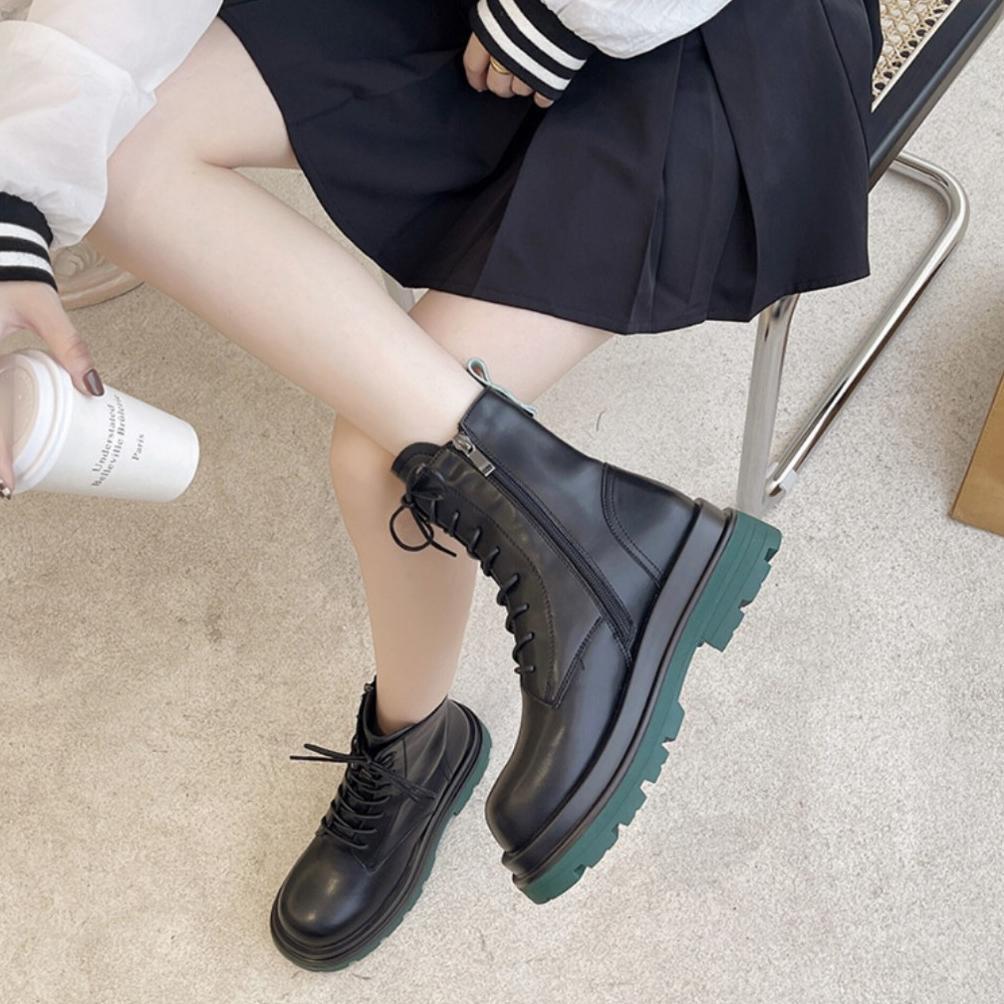 Terbaru Tzs Zenzy Jinmin Boots - Sepatu Boots Wanita - Boots Hitam - Boots Korea Fashion