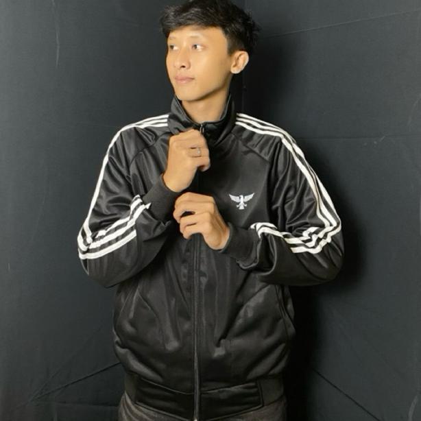 PREMIUM FASHIONPROJECT.ID Jaket Tracktop Casual black strip UNISEX