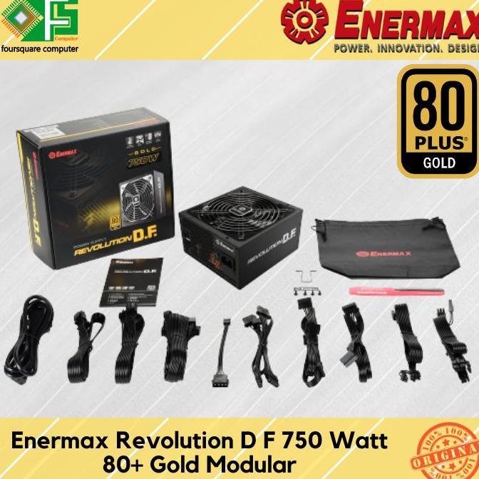 HARGA DISC - Enermax Revolution DF 750 Watt 80 Plus Gold Modular | PSU 750W 80+