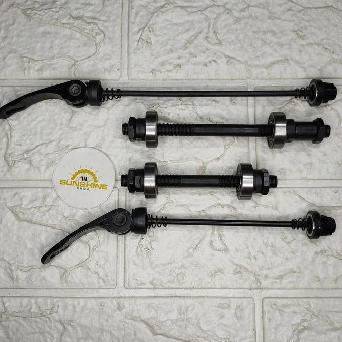 As QR Quick Release Bearing Untuk Hub Sepeda MTB Sepasang Depan Belakang