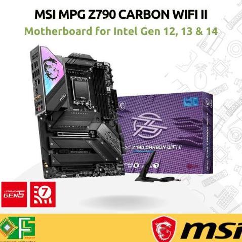 HARGA DISC - Motherboard MSI MPG Z790 CARBON WIFI II Mobo Intel LGA 1700 Resmi