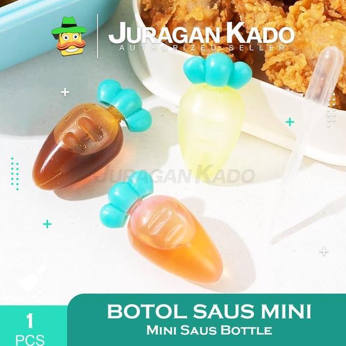 EXTLYPO Botol Saos Mini Wadah Bento Saus Kecap Salad Bekal Anak - 1sachet isi 3PCS CARROT