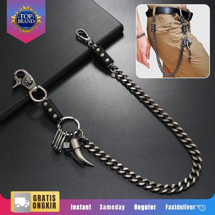 Rantai Punk Rock Rantai Dompet Rantai Celana Gaya Rocker Dompet Rantai Pria Rantai Dompet Pria Punk