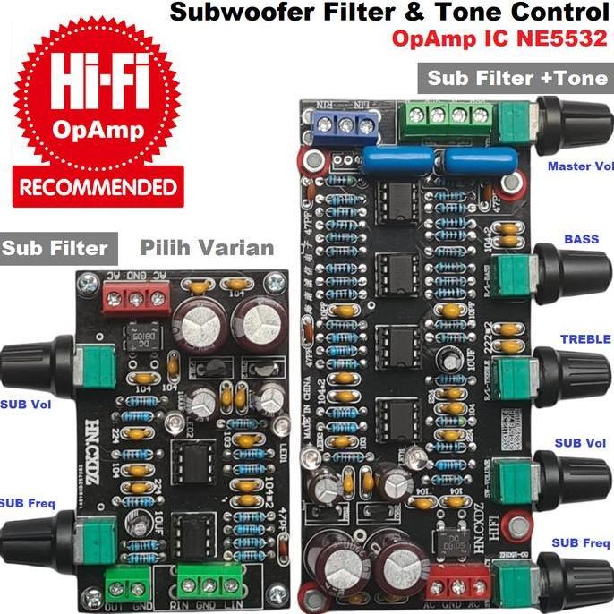 Weenew- Hifi .1 Stereo+Subwoofer Pre-Amplifier Bass Tone Control Lfe Filter