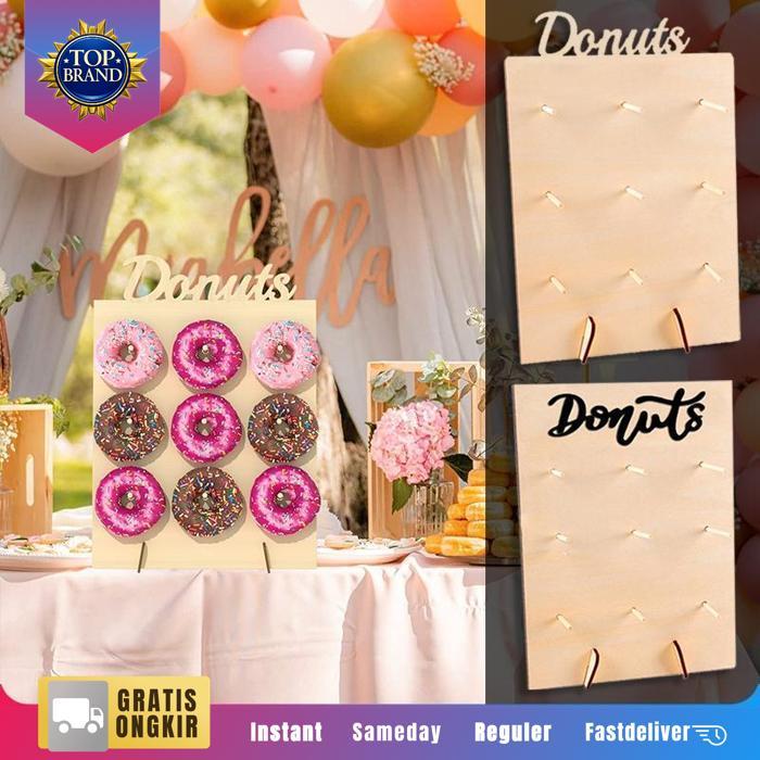 Rak Donat Tempat Display Donat Tempat Display Donat Kayu Donut Display
