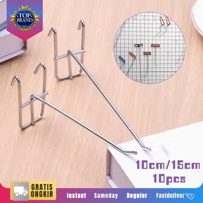 10Pcs Gantungan Ram Besi Hook Ram Gantungan Gantungan Ram Aksesoris Hook Ram Cantolan Ram Besi