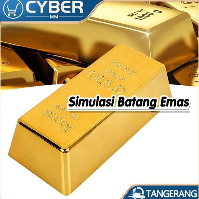 SYLVETI Emas Simulasi / Mainan Batangan Emas / Pirate Gold Bar Treasure 1000g
