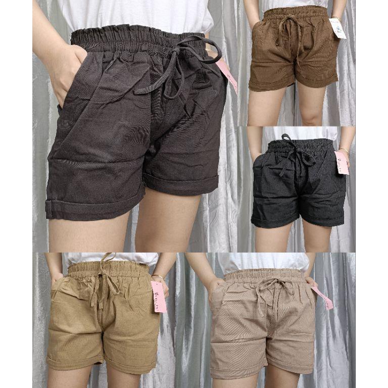 Celana Wanita Hot Pant Stretch Tebal Simple Me/ Celana Pendek Stretch Tebal Simple Me