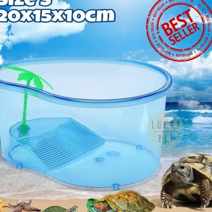 Aquarium Akuarium Kura Kura Air Brazil Kandang Wadah Tempat Bak Kura Kura Air Brazil Res Turtle Tank