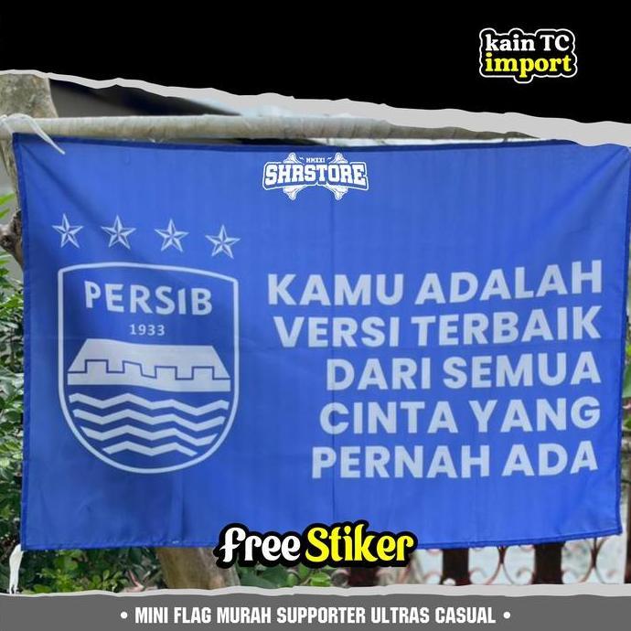 (COD) BENDERA TERMURAH PERSIB BANDUNG VERSI KATA KATA MINI FLAG MURAH PERSIB BANDUNG BOBOTOH PARARUN