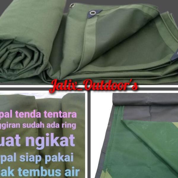 Terpal Kain Lapis Karet Cv Tentara Uk 3X3M 2X3M 2X2M,,Terpal Kain Jeep,,Truk Tentara,,Tenda Taroop W