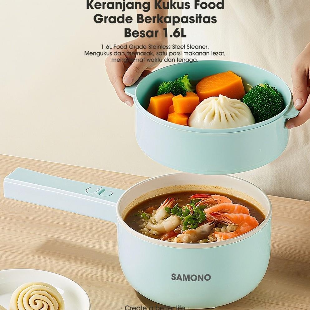 PROMO SAMONO Panci Listrik 2L Anti Lengket alat dapur alat masak alat masak listrik panci mpasi bayi