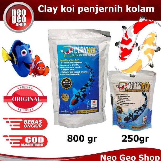 Clay Koi ClayKoi Calcium Montmorillonite Clay Penjernih Kolam Koi Bakteri Probiotik Starter