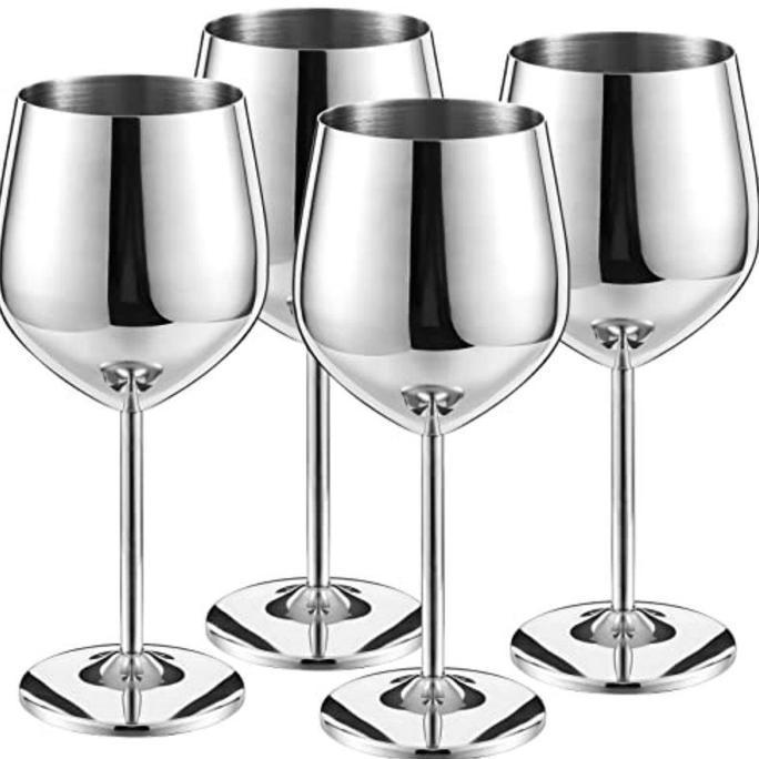 CABBALUS 520ml Gelas Wine Goblet Stainless Gelas Minum Wine Red Wine Glass Gelas Minum Wine Cocktail