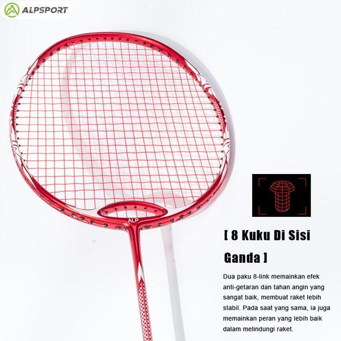 Termurah KangjajangbadmintonAlp Zhanyu T800 4U Power Lock Tech Raket Ofensif Ringan Profesional Lahi