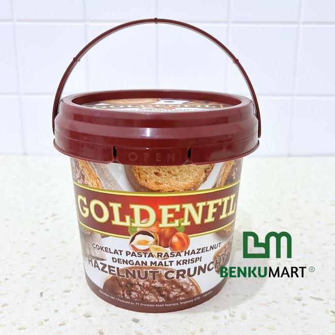 Goldenfil Hazelnut Crunchy 1 Kg Selai Hazelnut Crunchy Goldenfil