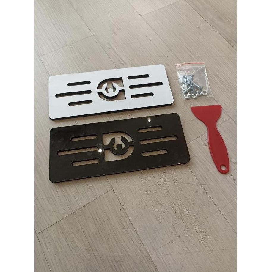 dyanmories Frameless Plate Holder Plat Motor/Tatakan Plat Motor Akrilik - by Domo Diskon