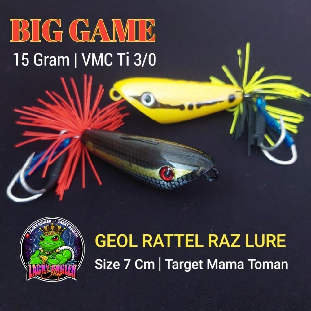Geol Rattel Kipas Umpan Casting Gabus Toman Raz Lure