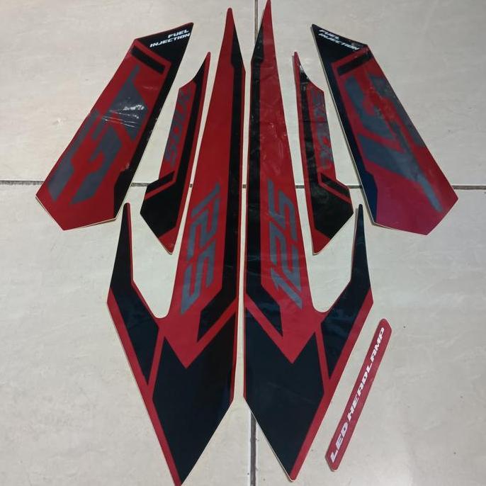 stiker striping yamaha mio soul gt 125 2015 merah lis body standar berkualitas original
