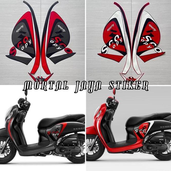 STIKER STRIPING LIS LES BODY MOTOR SCOOPY SPORTY 2022