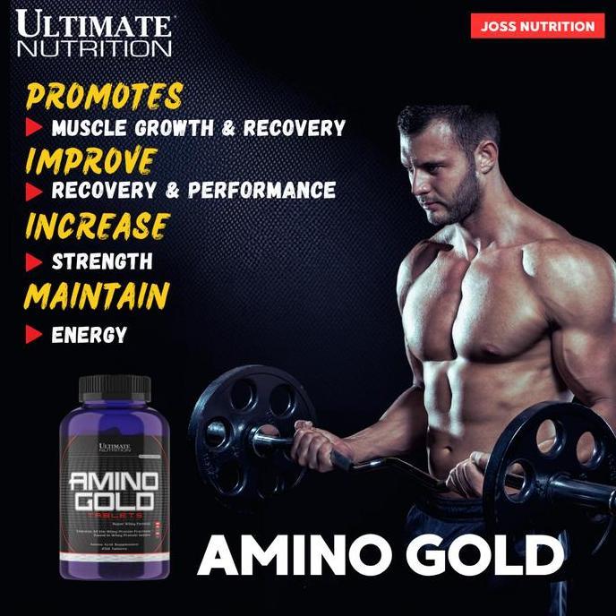 Ultimate Nutrition Amino Gold 250 Tabs | 100% Whey Isolate Hydrolysate | Import Usa - Suplemen Fitne