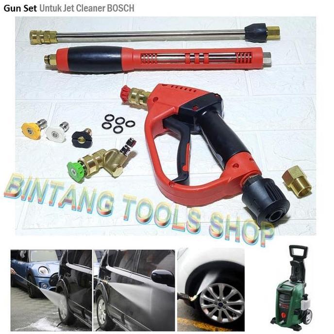 GUN SET JET CLEANER PRO ADJUSTABLE SHORT LONG FOR BOSCH AQT 100 125