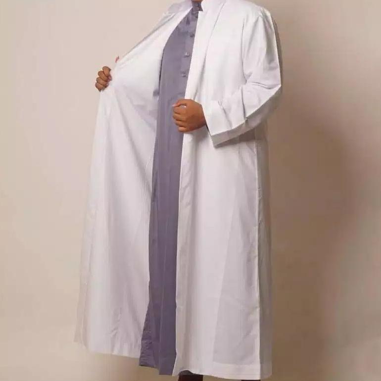 ready stock jubah luaran pria dewasa twis higt / jubah yaman habaib / jubah luaran muslim terbuka / 